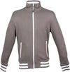 Felpa Uomo Arizona Grigio con Profili Zip Lunga Felpa Tempo Libero con Inserti