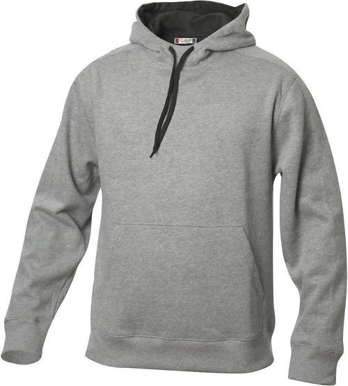 Felpa Uomo con Cappuccio Clique Carmel Grigio Melange Tasca a Marsupio Invernale