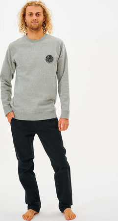 Felpa Uomo Grigia Girocollo Rip Curl Wetsuit Icon Felpa Casual in 100% Pile Di Cotone Moda/Uomo/Abbigliamento/Felpe/Felpe senza cappuccio Snotshop - Roma, Commerciovirtuoso.it