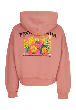 PROPAGANDA Felpa Cappuccio Corta Donna W Pyromantics Croptop Hoodie Clay da donna