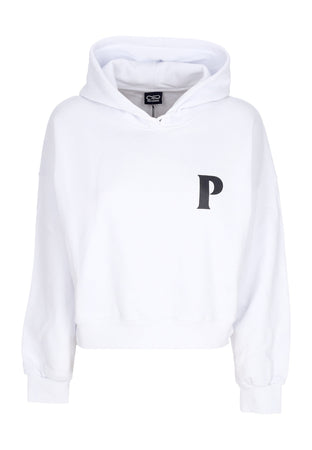 PROPAGANDA Felpa Cappuccio Corta Donna W Pyromantics Croptop Hoodie White da donna
