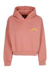 PROPAGANDA Felpa Cappuccio Corta Donna W Triangle Jaguar Croptop Hoodie Clay da donna