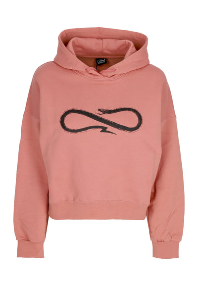 PROPAGANDA Felpa Cappuccio Corta Donna W Woman Logo Croptop Hoodie Clay da donna