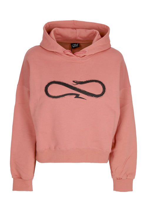 PROPAGANDA Felpa Cappuccio Corta Donna W Woman Logo Croptop Hoodie Clay da donna