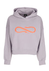 PROPAGANDA Felpa Cappuccio Corta Donna W Woman Logo Croptop Hoodie Dusk da donna