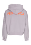 PROPAGANDA Felpa Cappuccio Corta Donna W Woman Logo Croptop Hoodie Dusk da donna