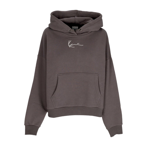 KARL KANI Felpa Cappuccio Donna W Essential Os Hoodie Anthracite da donna