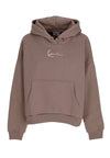 KARL KANI Felpa Cappuccio Donna W Small Signature Essential Os Hoodie Taupe da donna