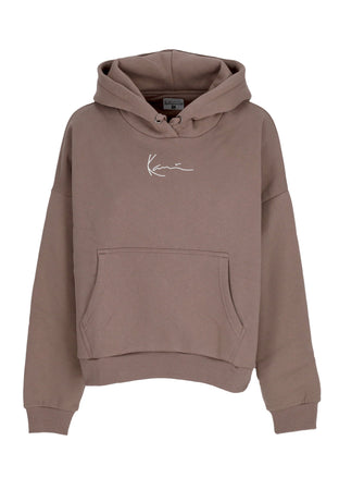 KARL KANI Felpa Cappuccio Donna W Small Signature Essential Os Hoodie Taupe da donna