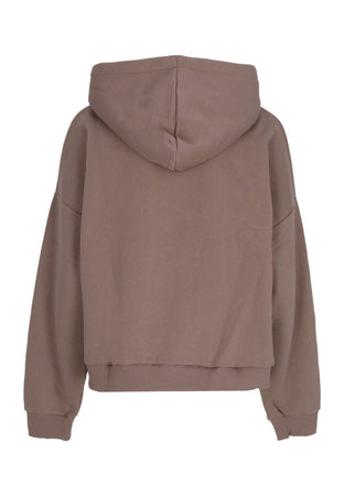 KARL KANI Felpa Cappuccio Donna W Small Signature Essential Os Hoodie Taupe da donna