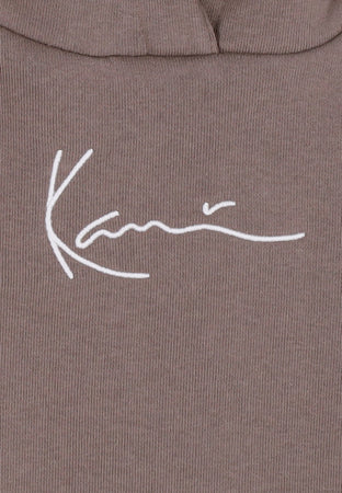 KARL KANI Felpa Cappuccio Donna W Small Signature Essential Os Hoodie Taupe da donna