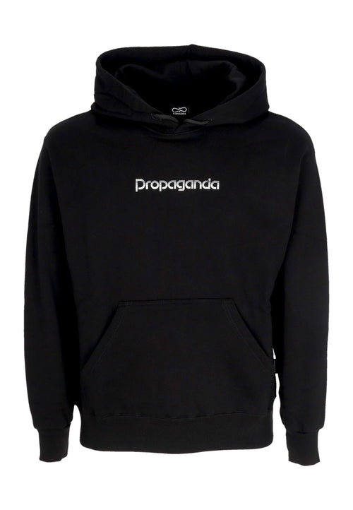 PROPAGANDA Felpa Cappuccio Uomo Apple Hoodie Black da uomo