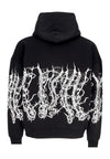 OCTOPUS Felpa Cappuccio Uomo Barbed Wire Hoodie Black da uomo