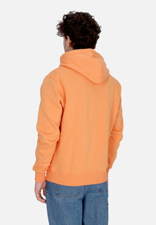ALPHA INDUSTRIES Felpa Cappuccio Uomo Basic Hoodie Tangerine da uomo