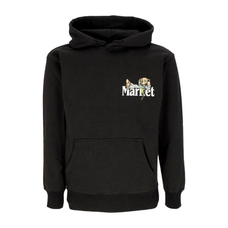 MARKET Felpa Cappuccio Uomo Better Call Bear Hoodie Black da uomo