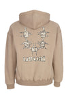 USUAL Felpa Cappuccio Uomo Bones Hoodie Black da uomo