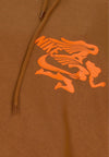 Nike Felpa Cappuccio Uomo Club Nvlty Hoodie Lt British Tan/safety Orange da uomo