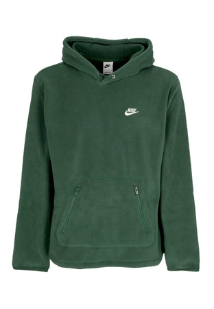 Nike Felpa Cappuccio Uomo Club Winterized Hoodie Fir/white da uomo