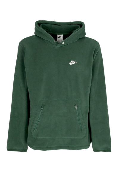 Nike Felpa Cappuccio Uomo Club Winterized Hoodie Fir/white da uomo