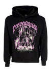 PROPAGANDA Felpa Cappuccio Uomo Drag Hoodie Black da uomo