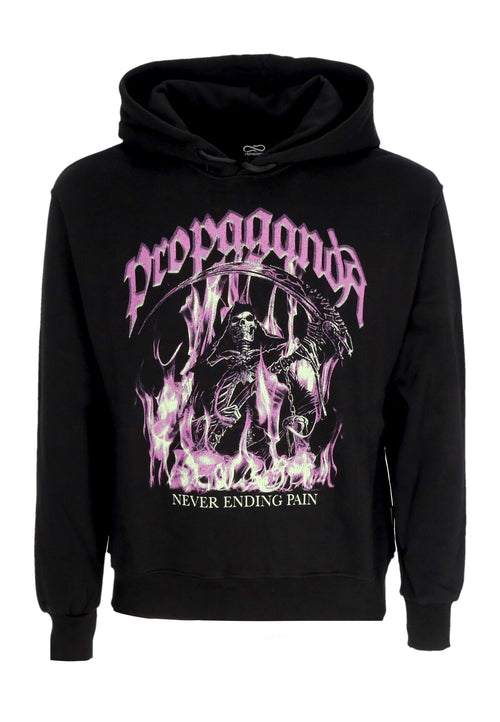 PROPAGANDA Felpa Cappuccio Uomo Drag Hoodie Black da uomo