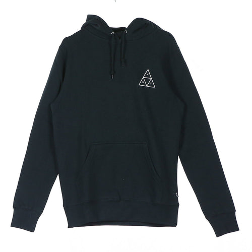 HUF Felpa Cappuccio Uomo Essentials Tt Po Hoodie Black da uomo