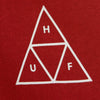 HUF Felpa Cappuccio Uomo Essentials Tt Po Hoodie Rio Red da uomo