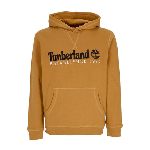 TIMBERLAND Felpa Cappuccio Uomo Est 1973 Hoodie Wheat da uomo