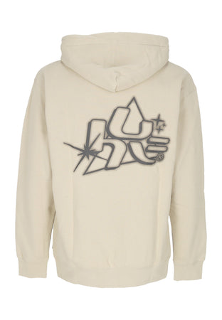 HUF Felpa Cappuccio Uomo Glow Po Hoodie Stone da uomo