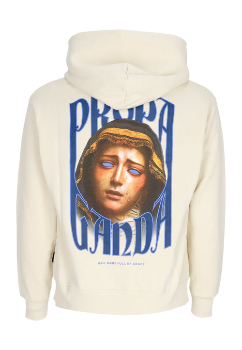 PROPAGANDA Felpa Cappuccio Uomo Grace Hoodie Bone da uomo