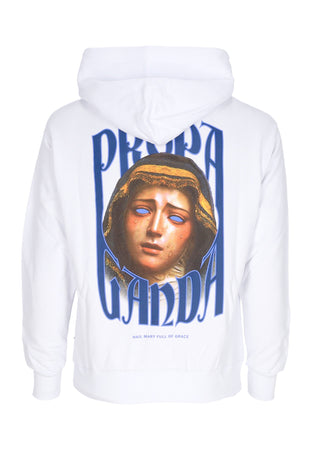 PROPAGANDA Felpa Cappuccio Uomo Grace Hoodie White da uomo