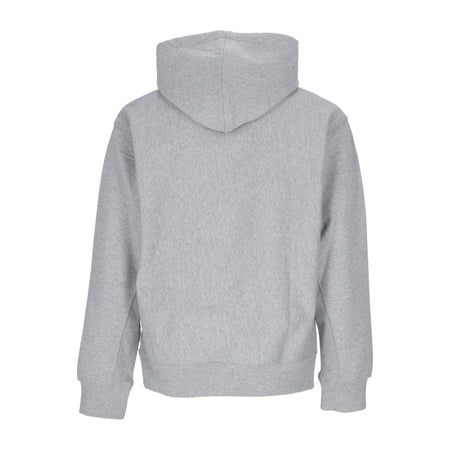 CARHARTT WIP Felpa Cappuccio Uomo Hooded American Script Grey Heather da uomo