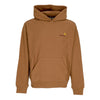 CARHARTT WIP Felpa Cappuccio Uomo Hooded American Script Hamilton Brown da uomo