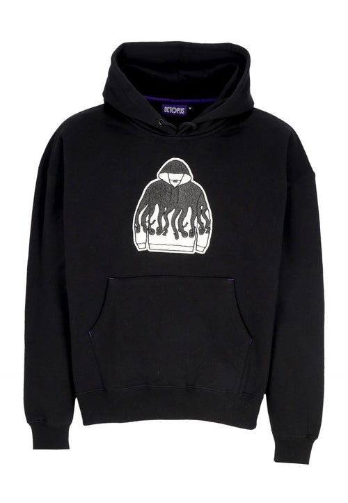 OCTOPUS Felpa Cappuccio Uomo Iconic Hoodie Black da uomo