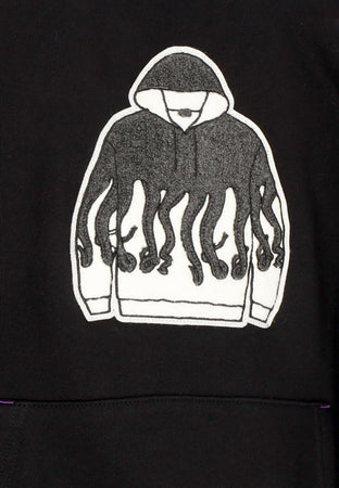 OCTOPUS Felpa Cappuccio Uomo Iconic Hoodie Black da uomo