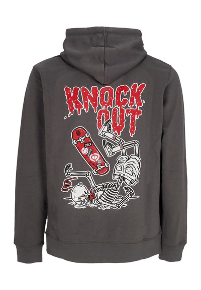 C1RCA Felpa Cappuccio Uomo Knock Out Hoodie Anthracite da uomo
