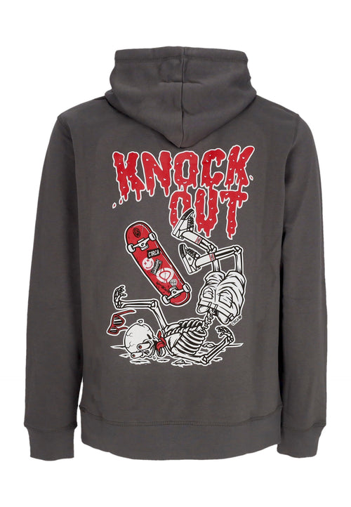 C1RCA Felpa Cappuccio Uomo Knock Out Hoodie Anthracite da uomo