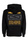 PROPAGANDA Felpa Cappuccio Uomo Label Bicolor Hoodie Black da uomo