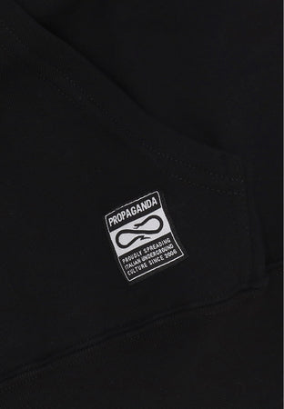 PROPAGANDA Felpa Cappuccio Uomo Label Og Hoodie Black da uomo