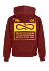 PROPAGANDA Felpa Cappuccio Uomo Label Og Hoodie Garnet da uomo