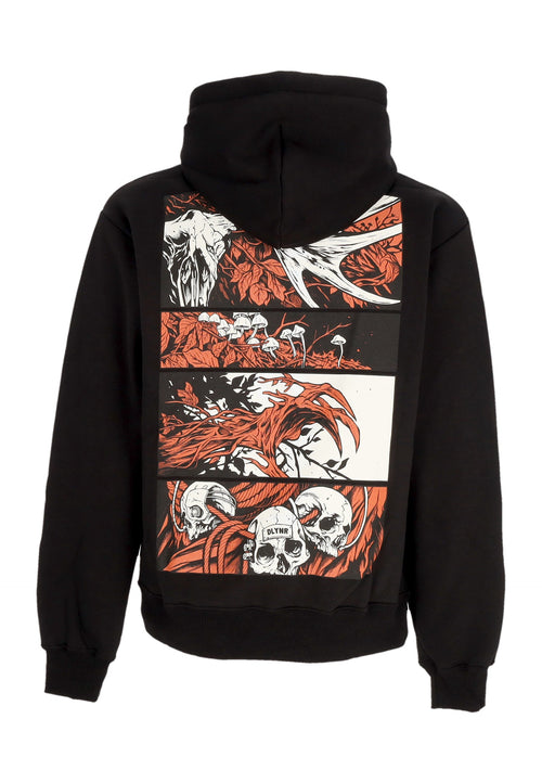 DOLLY NOIRE Felpa Cappuccio Uomo Leshen Comic Hoodie Black da uomo