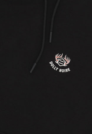 DOLLY NOIRE Felpa Cappuccio Uomo Leshen Comic Hoodie Black da uomo