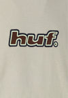 HUF Felpa Cappuccio Uomo Logo Applique Hooded Fleece Putty da uomo