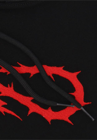 PROPAGANDA Felpa Cappuccio Uomo Logo Crown Hoodie Black da uomo