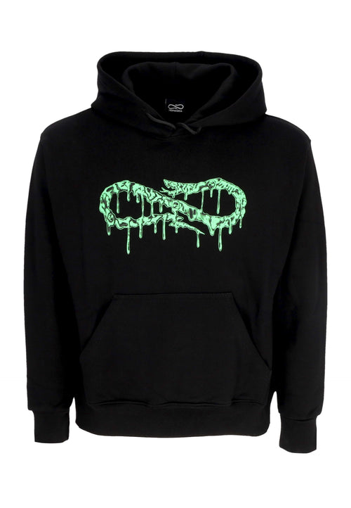 PROPAGANDA Felpa Cappuccio Uomo Logo Slime Hoodie Black da uomo