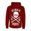 C1RCA Felpa Cappuccio Uomo Lopez 50 Hoodie Burgundy da uomo