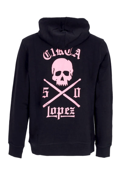 C1RCA Felpa Cappuccio Uomo Lopez 50 Hoodie Black/canyon Pink da uomo