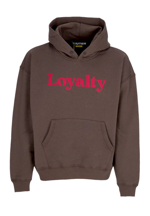 IUTER Felpa Cappuccio Uomo Loyalty Hoodie Brown da uomo