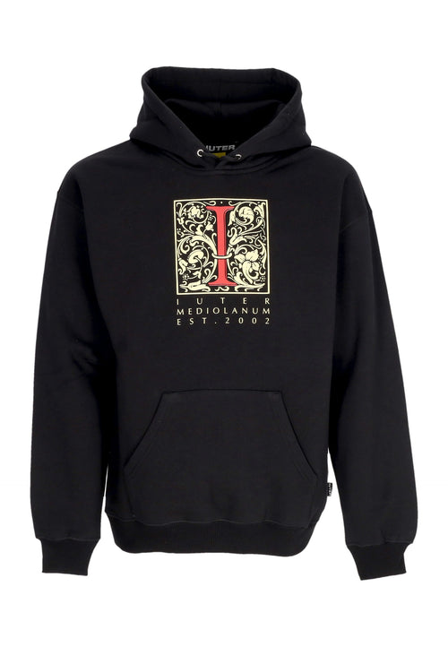 IUTER Felpa Cappuccio Uomo Mediolanum Hoodie Black da uomo
