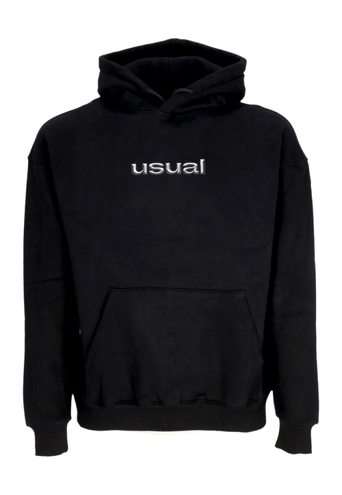 USUAL Felpa Cappuccio Uomo Metal Hoodie Blue Royal da uomo